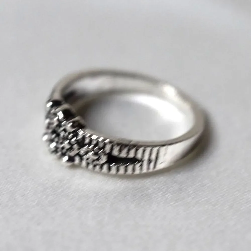 NWOT Bali Style Silver Tone Metal Size 7 Unisex Trendy Fashion Rng
